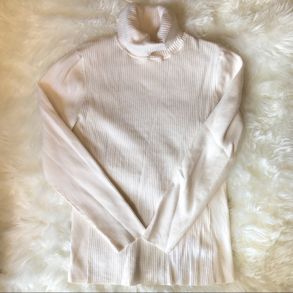 Cold water creek turtleneck sweater medium white